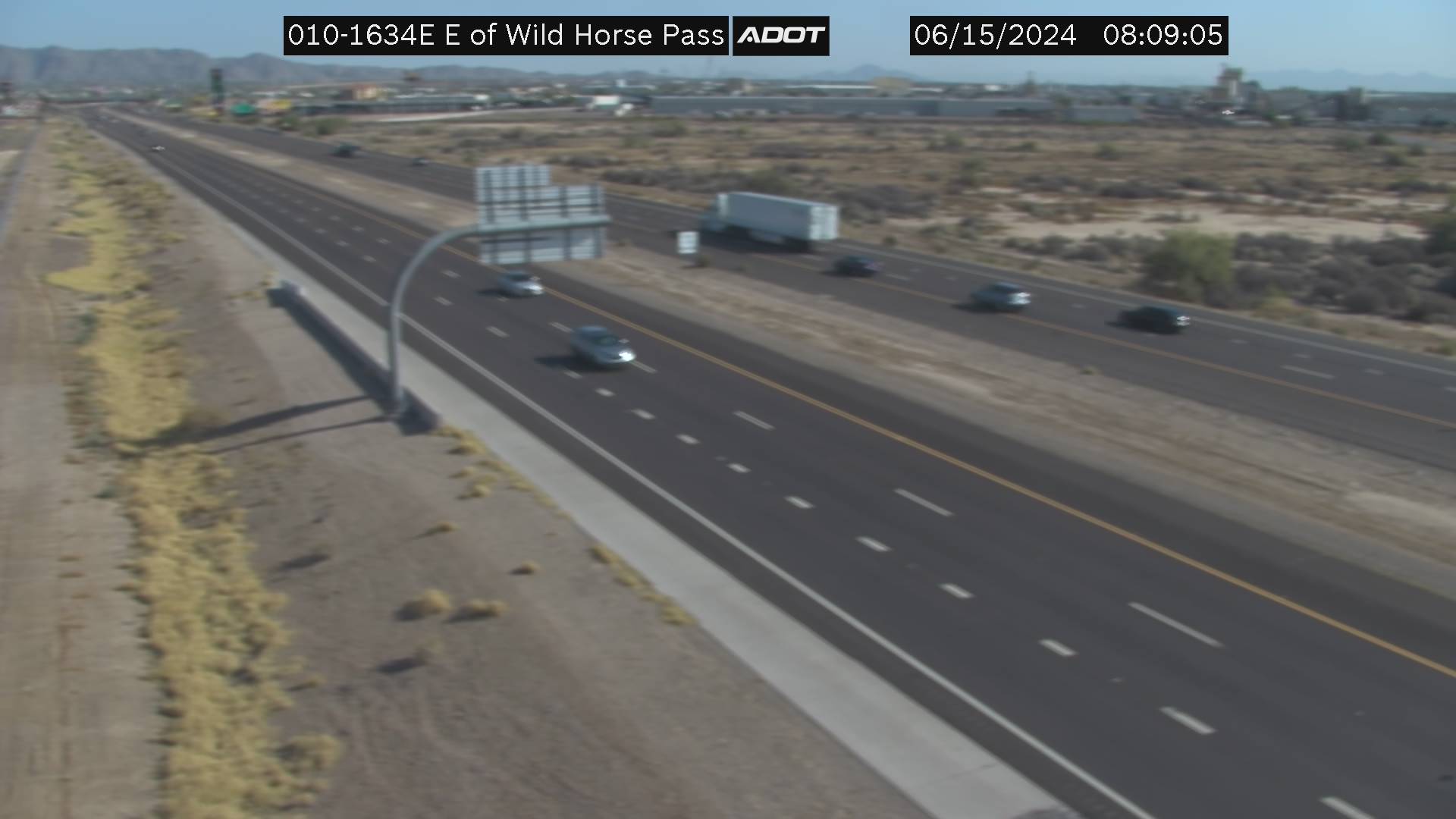 I-10 EB 163.44 @W of Queen Creek -  Eastbound Traffic Camera