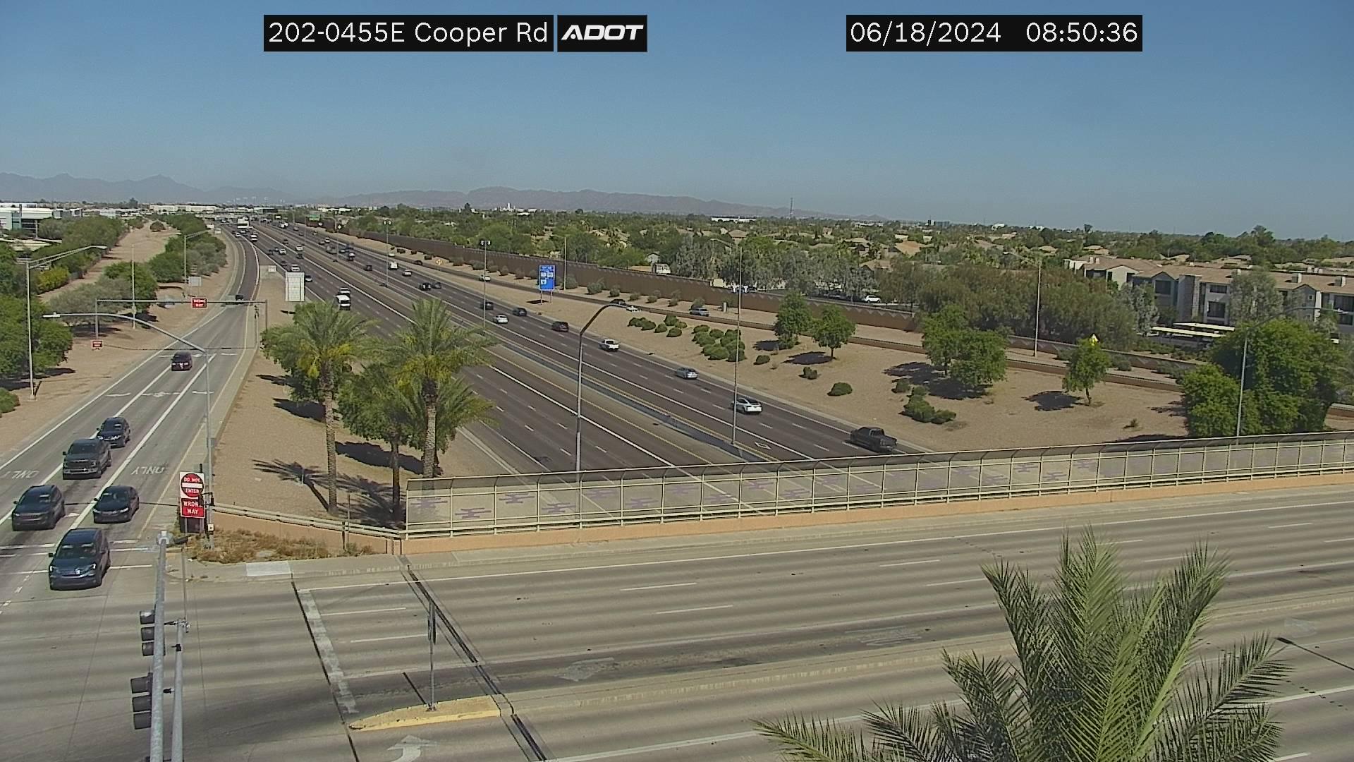 Traffic Cam Arizona Estates › East: L-202 EB 45.55 @Cooper Player