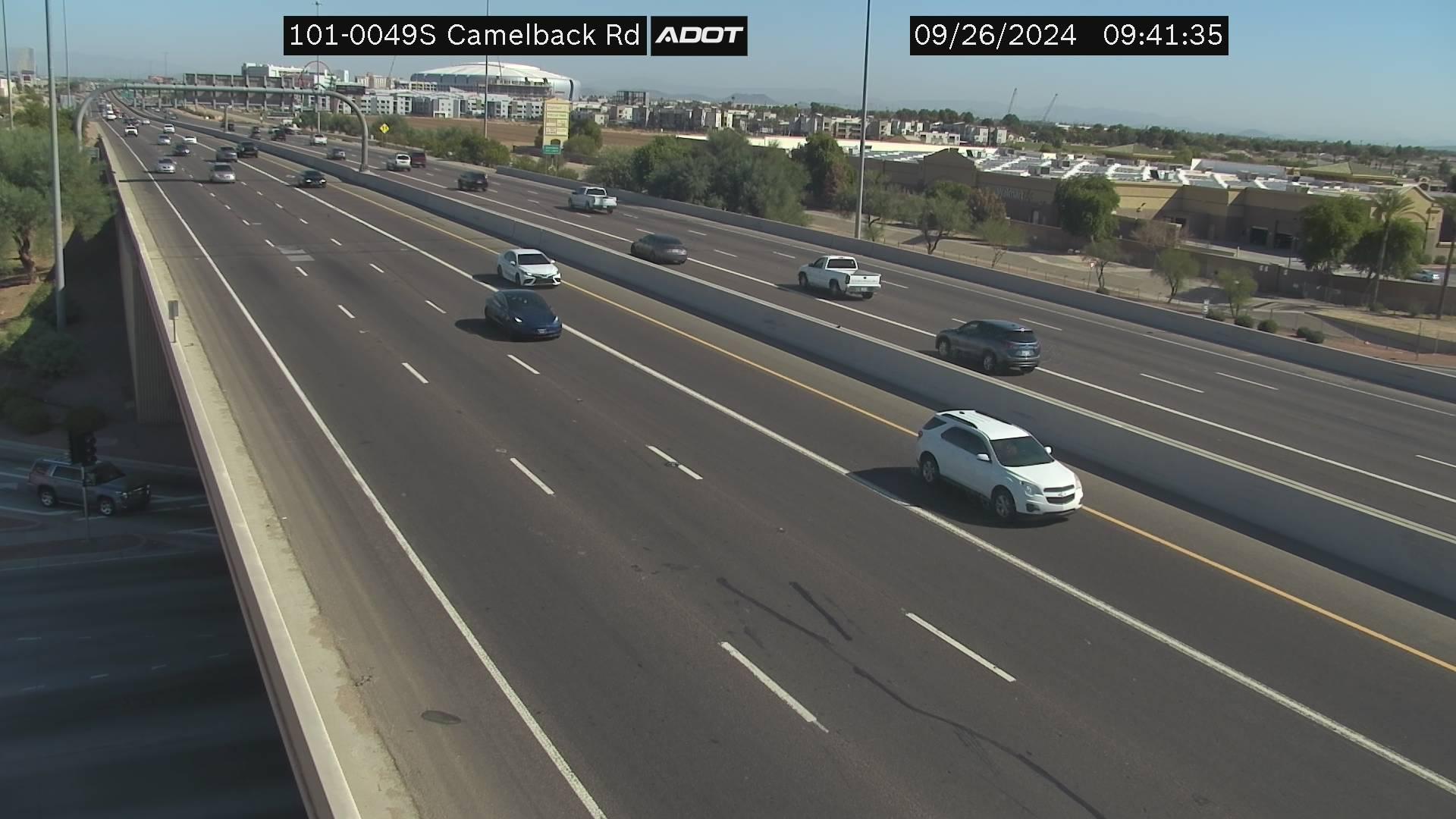 Phoenix: Loop 101 South at Camelback Rd Traffic Camera