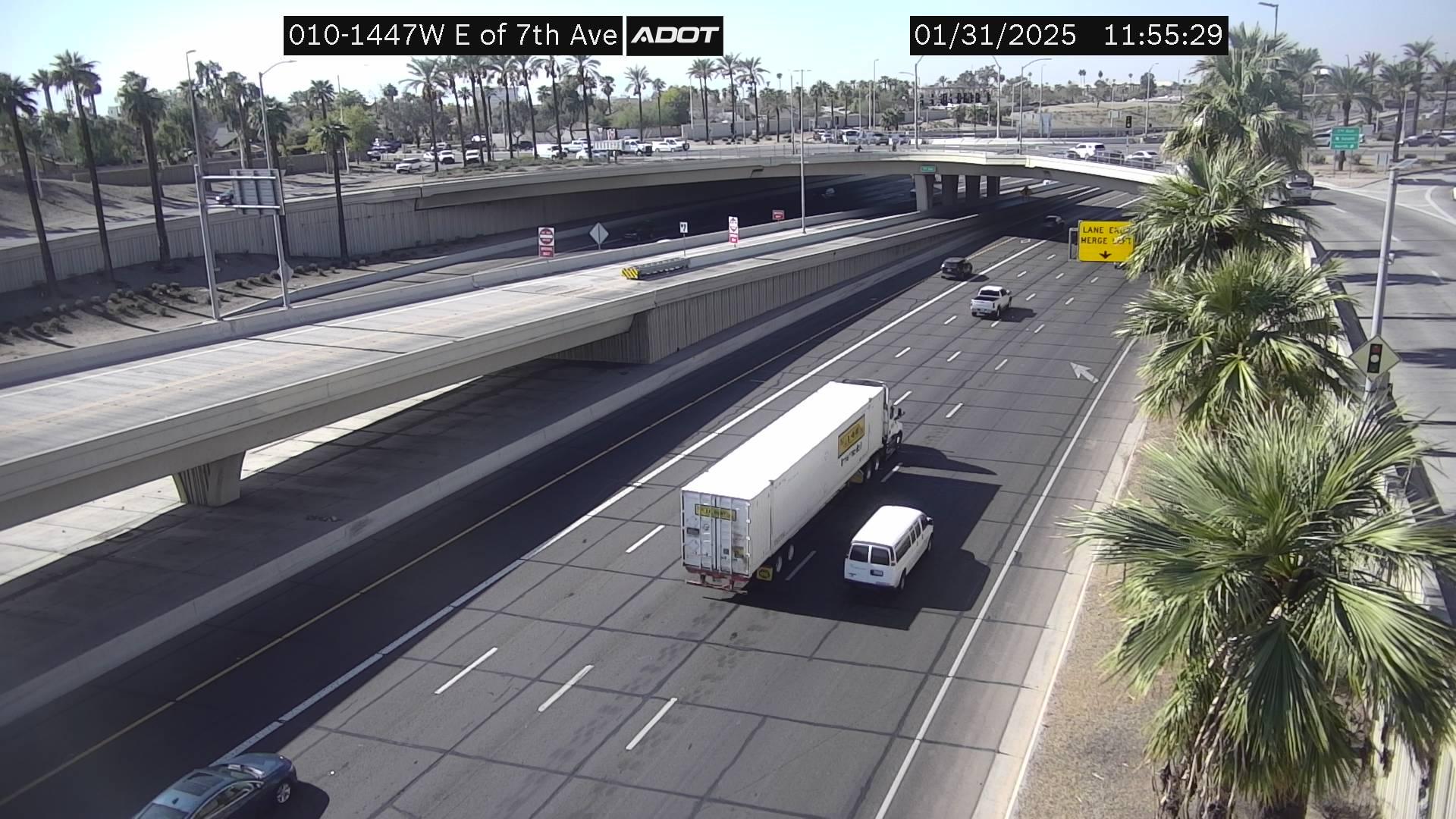 Phoenix › West: I-10 WB 144.73 @E of 7th Ave Traffic Camera