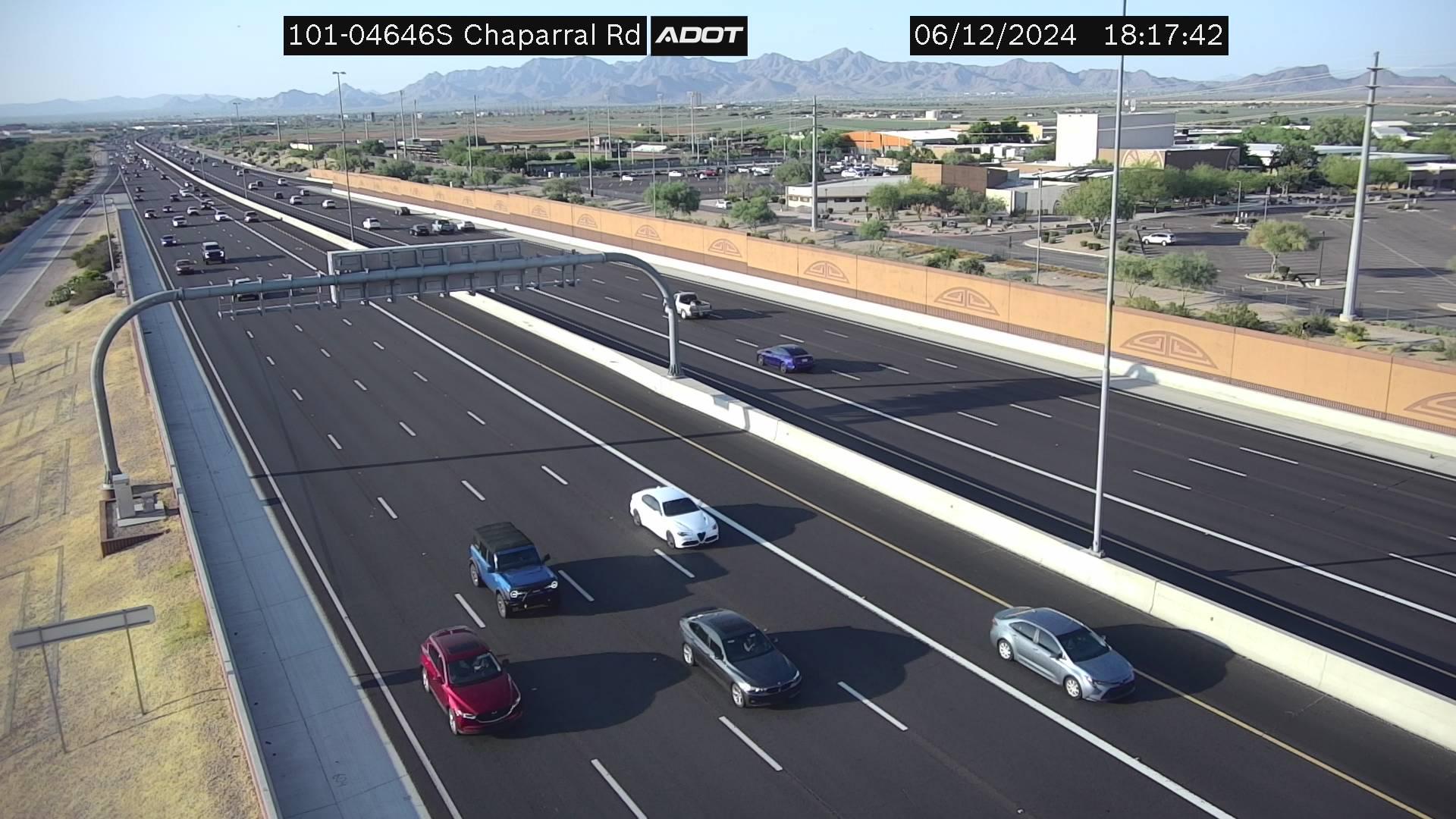 Scottsdale › South: SR-101 SB 46.40 @Chaparral Rd Traffic Camera