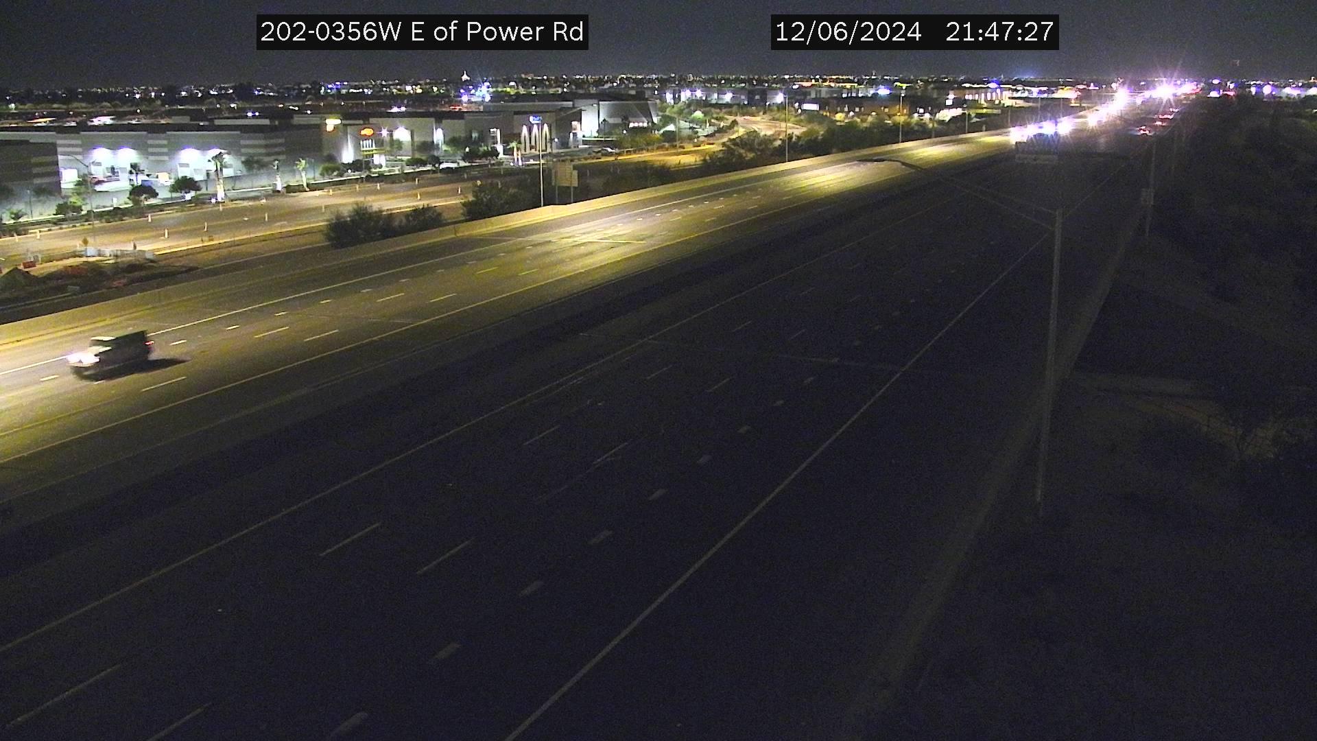 Mesa › West: SR-202 WB 35.60 @E of Power Rd Traffic Camera