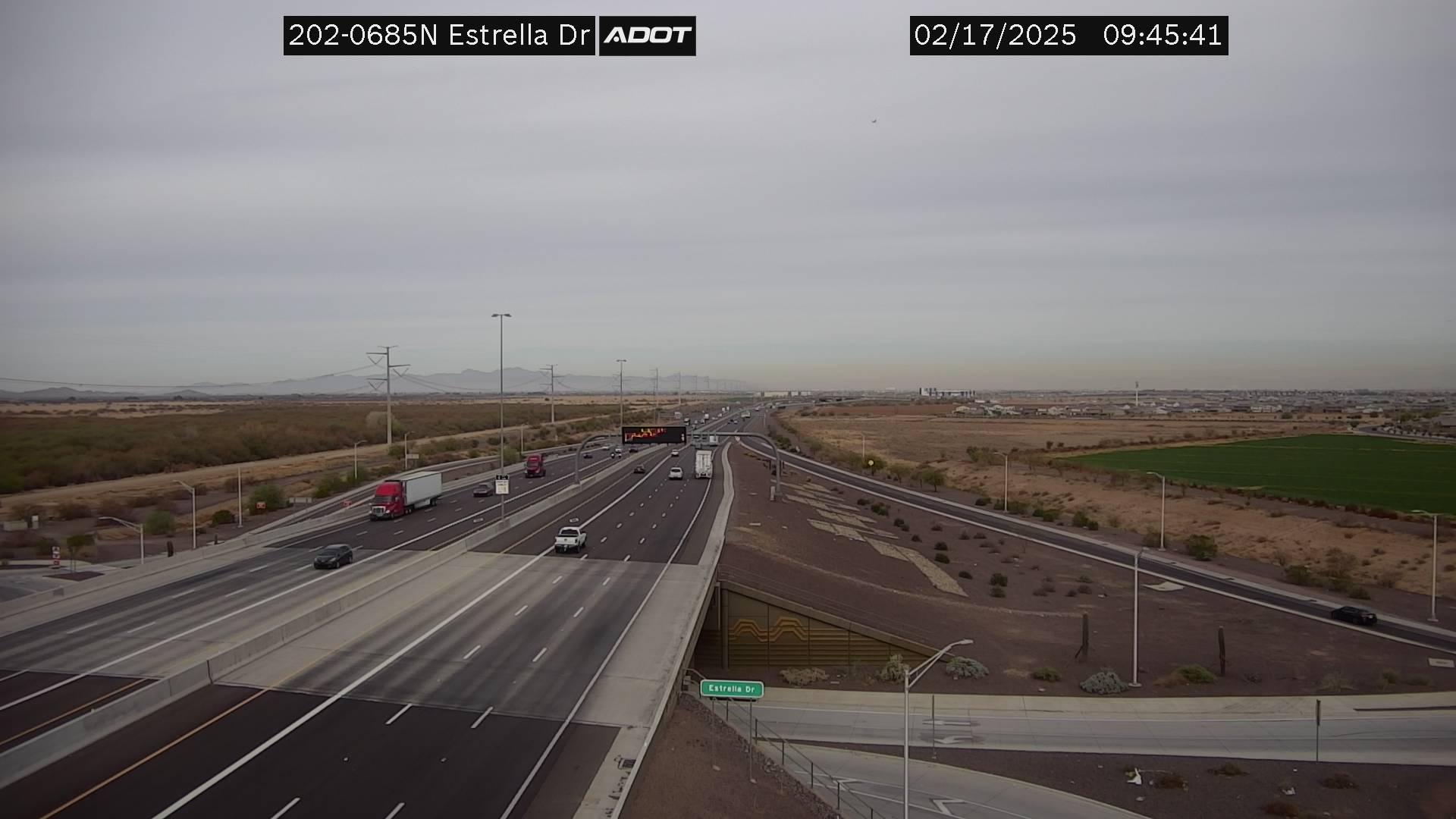 Traffic Cam Phoenix › North: SR-202 NB 68.50 @Estrella Dr Player