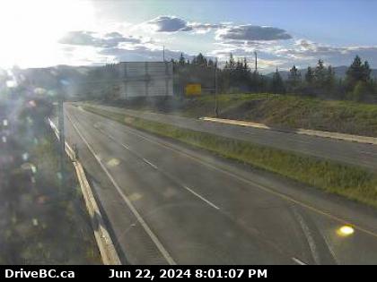 Hwy-97C (Okanagan Connector), near Pothole Lake about 7 km east of Aspen Grove, looking west. (elevation: 1045 metres) Traffic Camera
