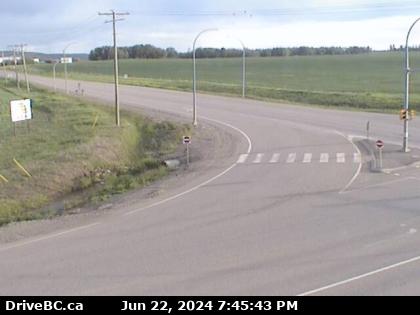 Traffic Cam Hwy-97 at Dangerous Goods Route, west of Dawson Creek, looking south. (elevation: 679 metres) Player