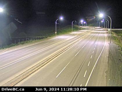 Hwy-97C (Okanagan Connector), at Hwy-5A Junction, near Aspen Grove, looking south. (elevation: 1071 metres) Traffic Camera