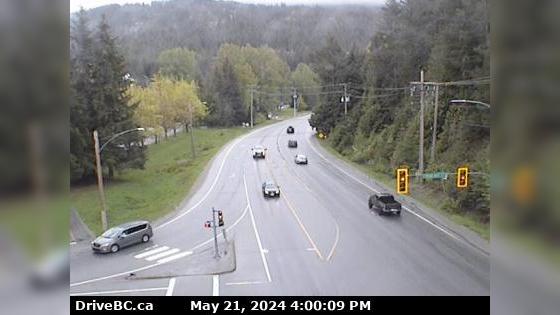 Whistler Resort Municipality › South: Hwy 99, in Whistler at Village Gate Blvd, looking south Traffic Camera