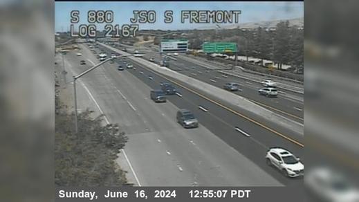 Warm Springs District › South: TVB03 -- I-880 : AT JSO S FREMONT Traffic Camera