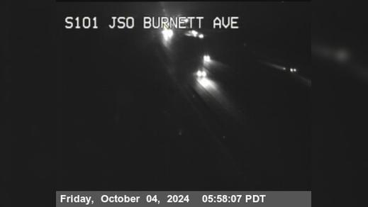 Traffic Cam Madrone › South: TVB67 -- US-101 : South Of Burnett Avenue Player