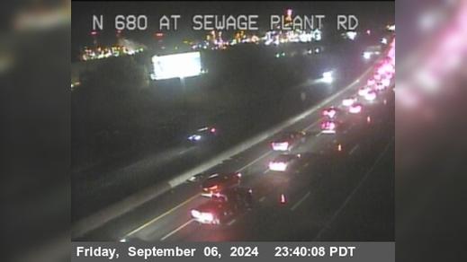 Traffic Cam Vine Hill › North: TV798 -- I-680 : At Sewage Plant Rd Player