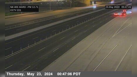 Traffic Cam Fountain Valley › North: I-405 : Ward Player