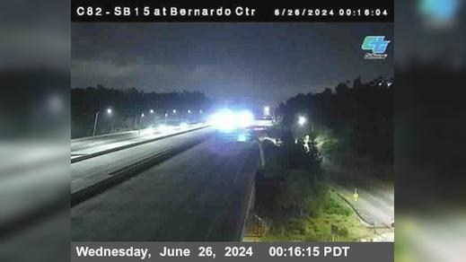 Traffic Cam Rancho Bernardo › South: C082) SB 15 : Bernardo Center Drive Player