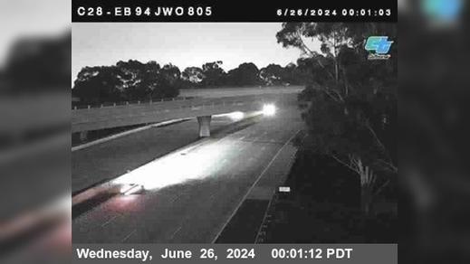 Traffic Cam San Diego › East: C028) SR-94 : Just West Of I-805 Player