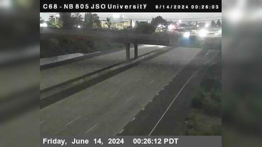 Traffic Cam Cherokee Point › North: C068) I-805 Just South of University Player