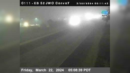San Diego › East: C111) EB 52 : Just West of Convoy St Traffic Camera