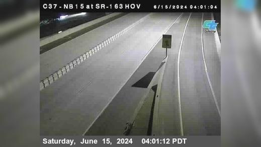 San Diego › North: C037) NB 15 : SR-163 South End HOV Traffic Camera