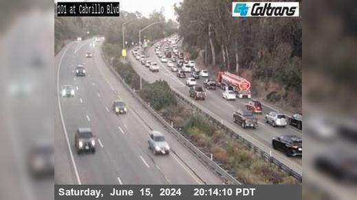 Santa Barbara › North: US-101 : Cabrillo Blvd Traffic Camera