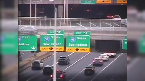 Hartford: CAM - I-84 WB W/O Exit 48 - High St Traffic Camera