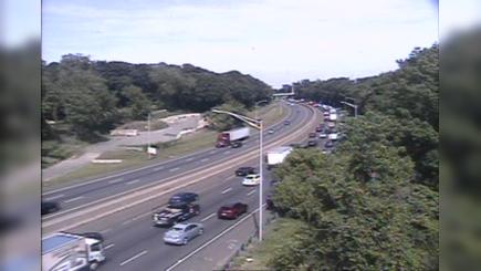 Traffic Cam Greens Farms: CAM 35 Westport I-95 NB Exit 18 - Sherwood Is. Connector Player