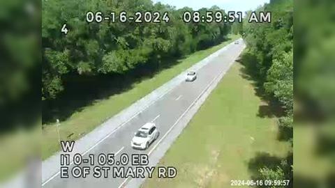 Traffic Cam Caryville: I10-MM 105.0EB-E of St Mary Rd Player