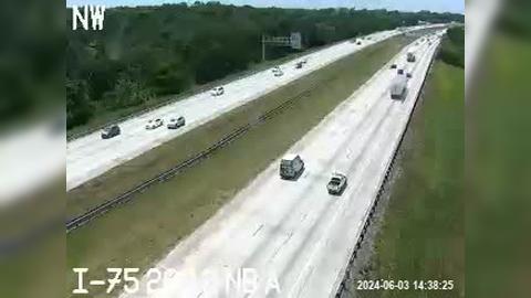 Temple Terrace Junction: I-75 S of Harney Rd Traffic Camera