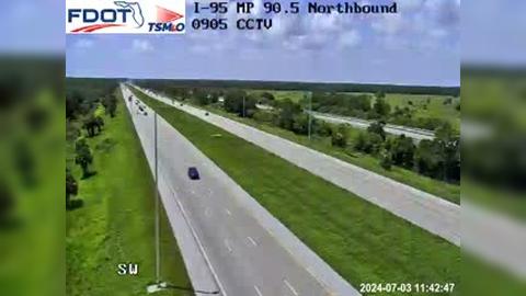 Tequesta: I-95 MP 90.5 Northbound Traffic Camera