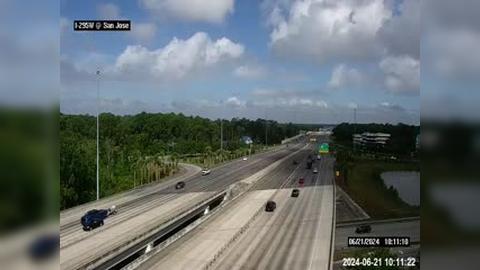 Traffic Cam Jacksonville: I-295 W at SR-13 - San Jose Blvd Player