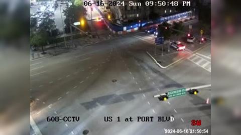 Miami: US-1 at Port Boulevard Traffic Camera