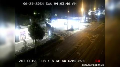 Traffic Cam South Miami: US-1 South of Southwest 62nd Avenue Player