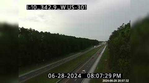 Traffic Cam Jacksonville: I-10 W of US-301 Player