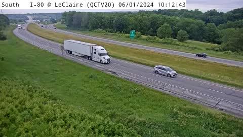 Le Claire: QC - I-80 @ LeClaire (20) Traffic Camera