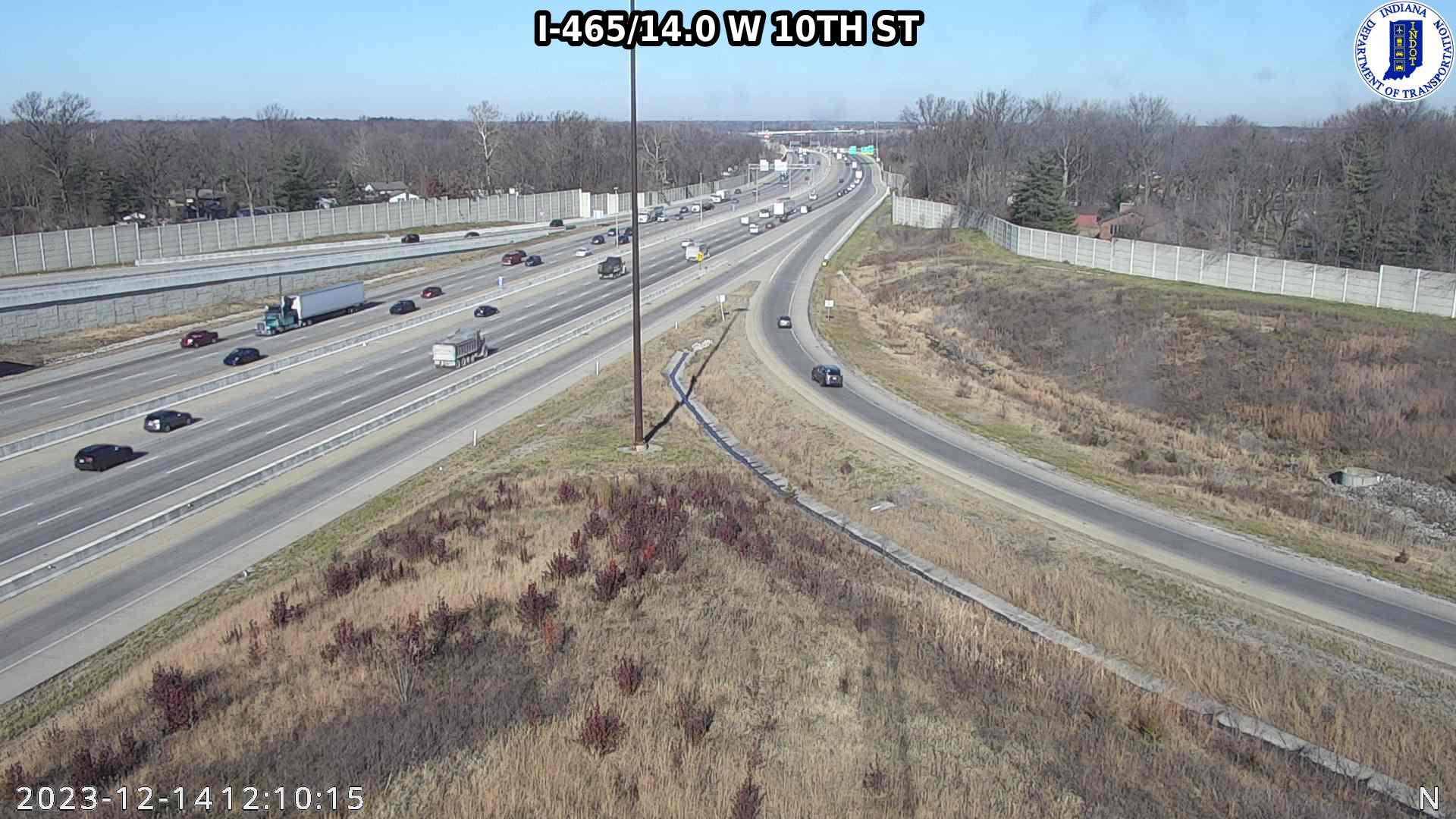 Indianapolis: I-465: I-465/14.0 W 10TH ST Traffic Camera