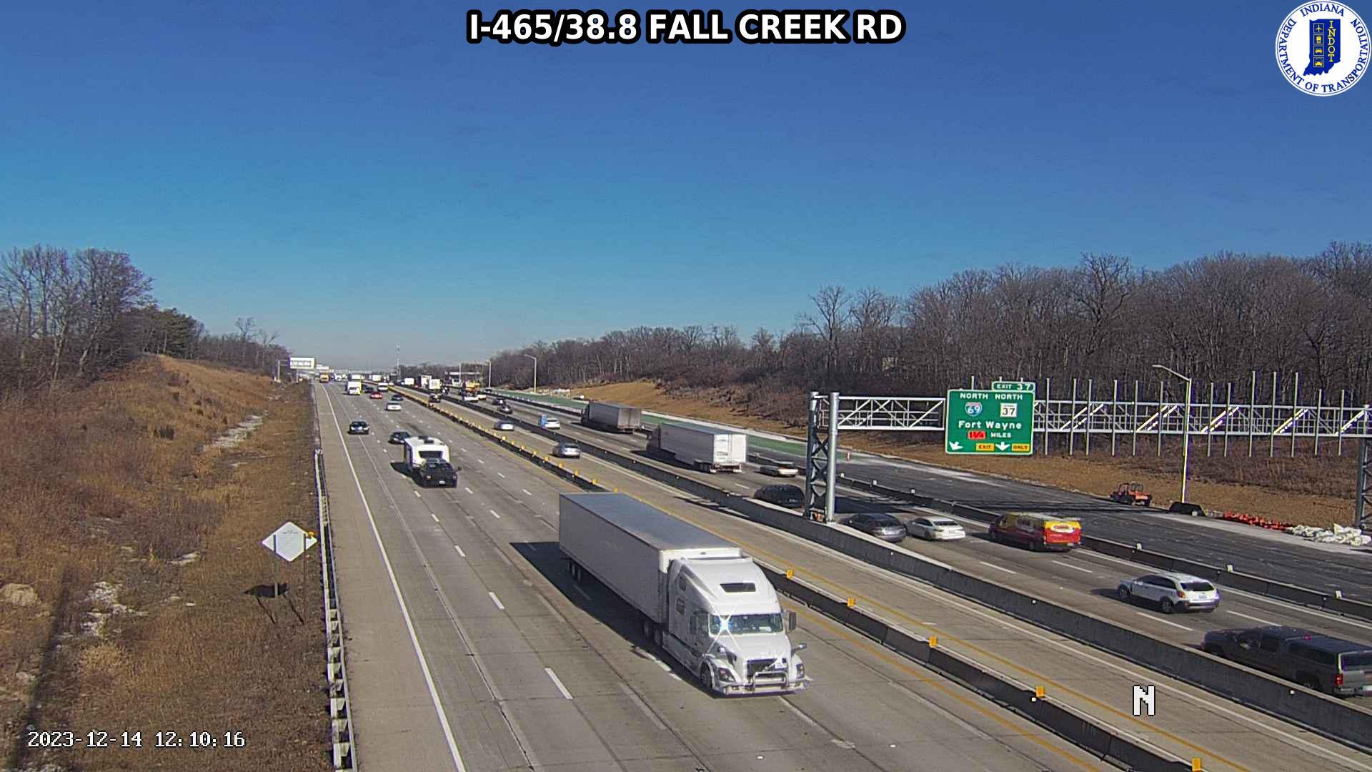 Indianapolis: I-465: I-465/38.8 FALL CREEK RD Traffic Camera