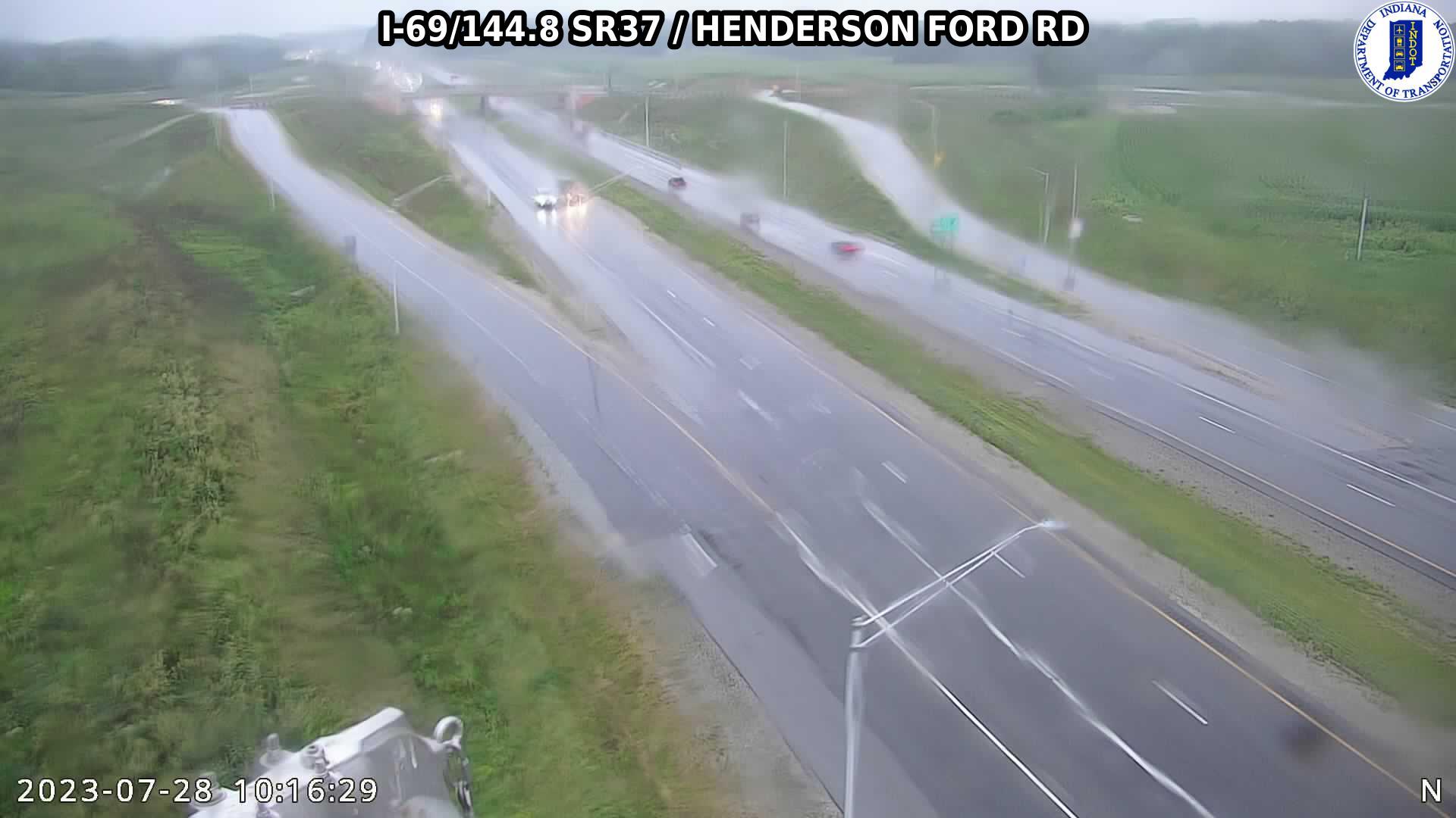 Adams: I-69: I-69/144.8 SR37 - HENDERSON FORD RD: I-69/144.8 SR37 - HENDERSON FORD RD Traffic Camera