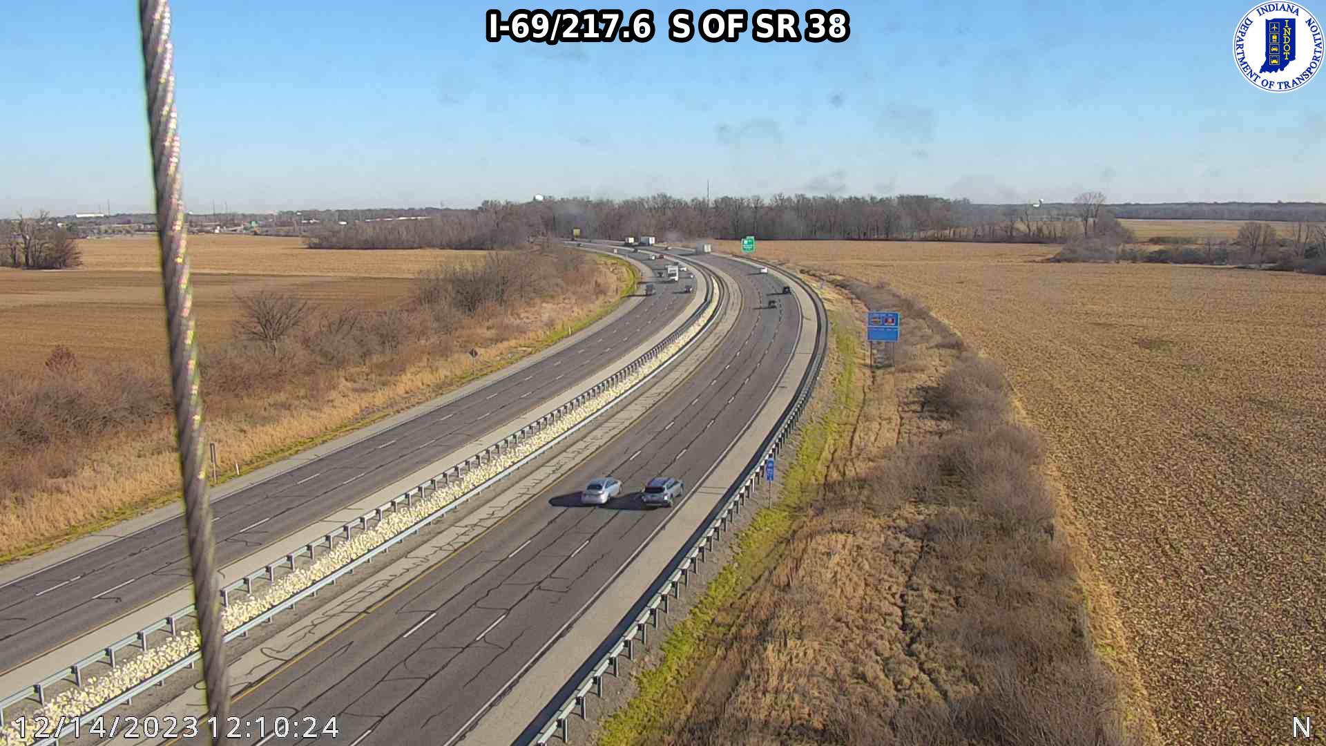 Traffic Cam Idlewold: I-69: I-69/217.6 S OF SR 38: I-69/217.6 S OF SR 38 Player