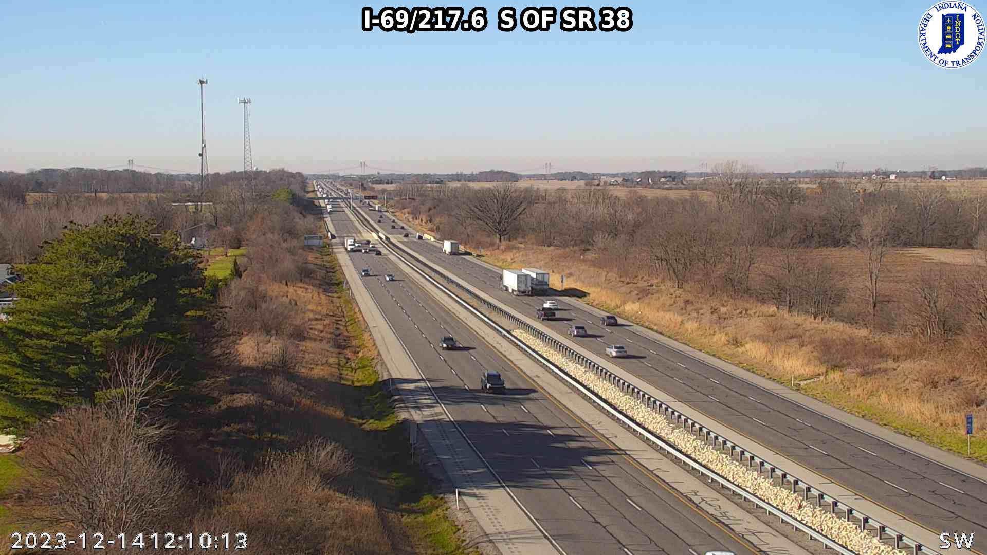 Traffic Cam Idlewold: I-69: I-69/217.6 S OF SR 38: I-69/217.6 S OF SR 38 Player