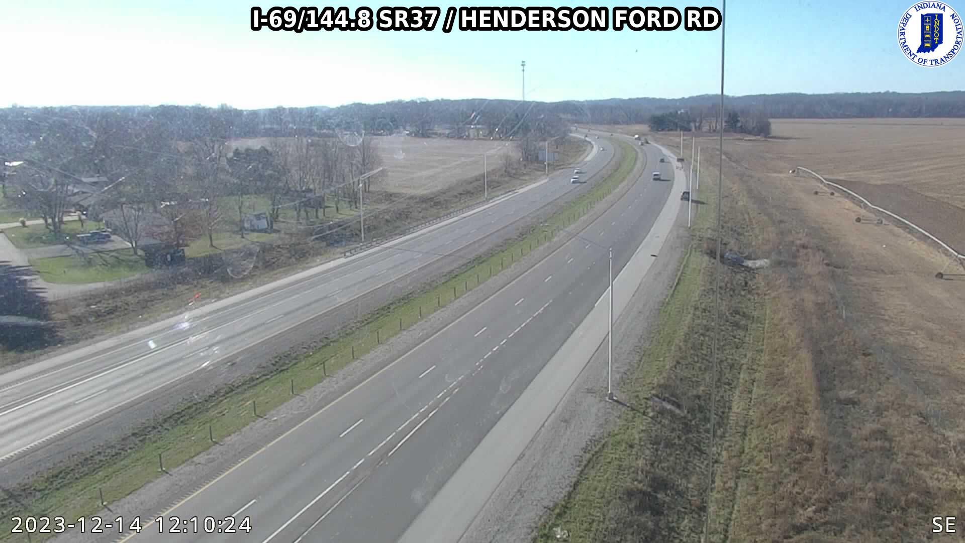 Adams: I-69: I-69/144.8 SR37 - HENDERSON FORD RD: I-69/144.8 SR37 - HENDERSON FORD RD Traffic Camera
