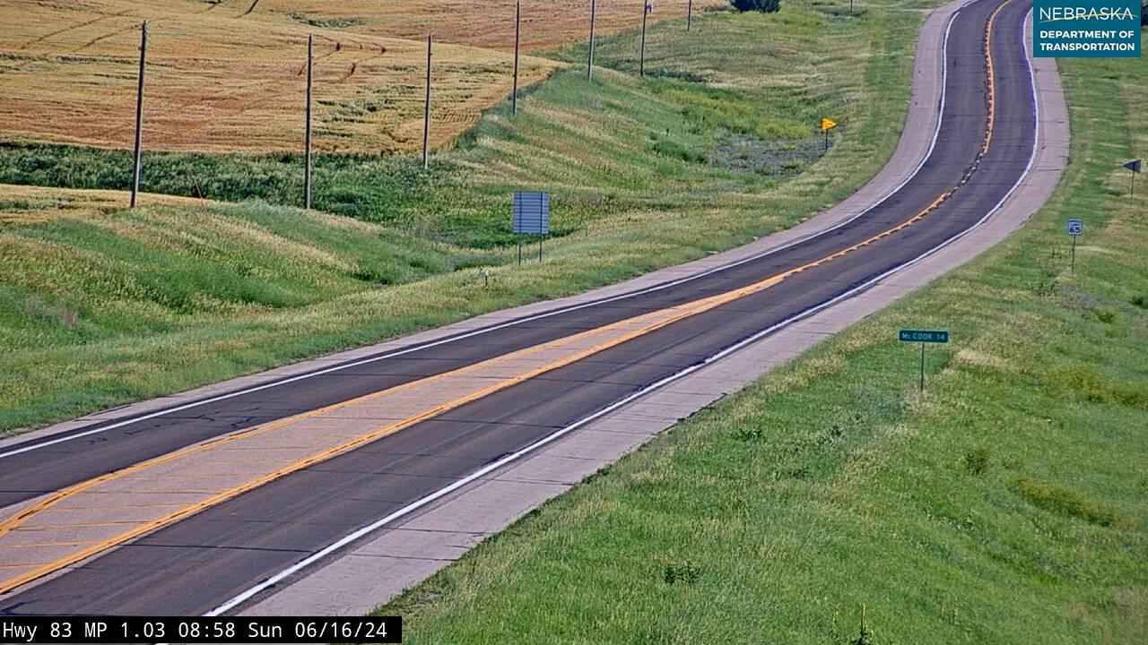 Traffic Cam Cedar Bluffs › North: US 83: S of McCook: North Player