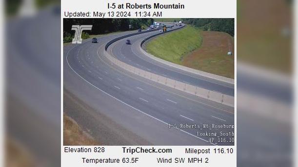 Traffic Cam Round Prairie: I-5 at Roberts Mountain Player