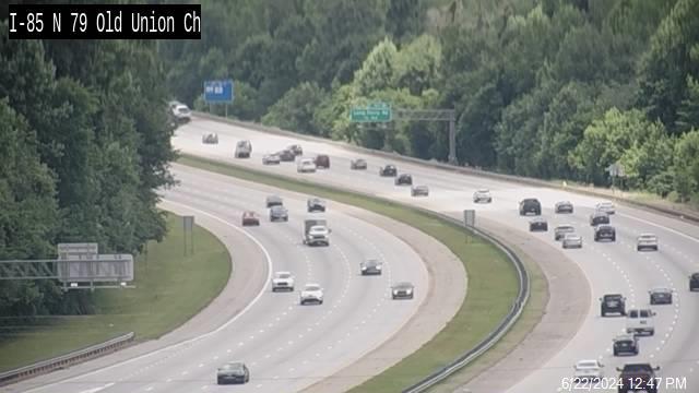 I-85 at Old Union Church Rd - Mile Marker 79 Traffic Camera