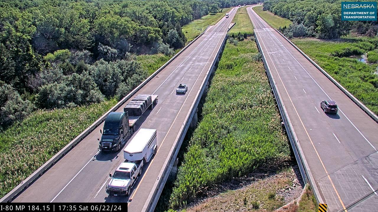 Bignell › West: I-80: 184 Platte River Bridge: I-80 West Traffic Camera