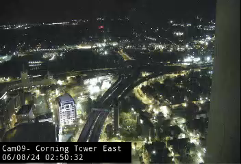 I-787, US 9/US 20, South Mall Expressway from east side of the Corning Tower - Eastbound Traffic Camera