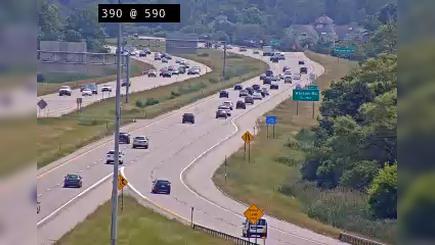 Traffic Cam Rochester: I-390 Northbound Over I-590 Player