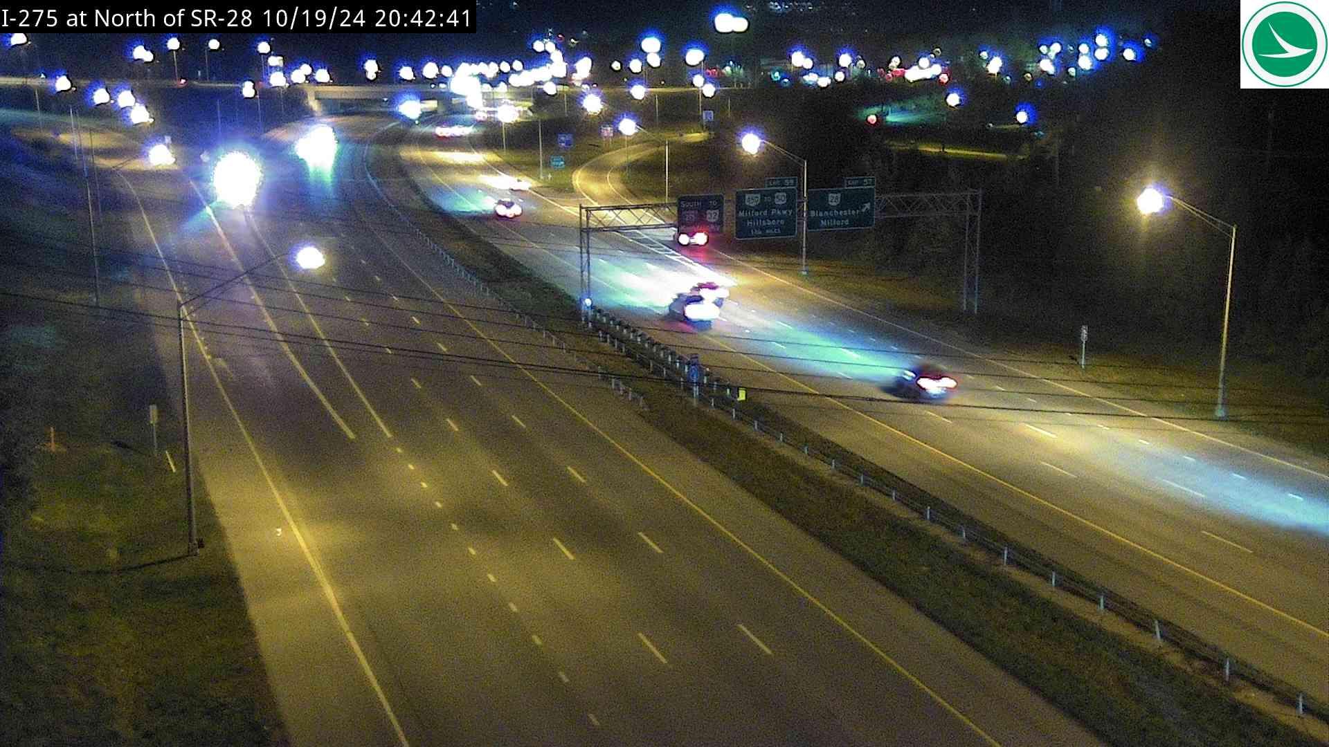 Traffic Cam Top-of-the-Ridge: I-275 at North of SR-28 Player