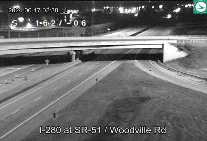 Traffic Cam I-280 at SR-51 / Woodville Rd Player