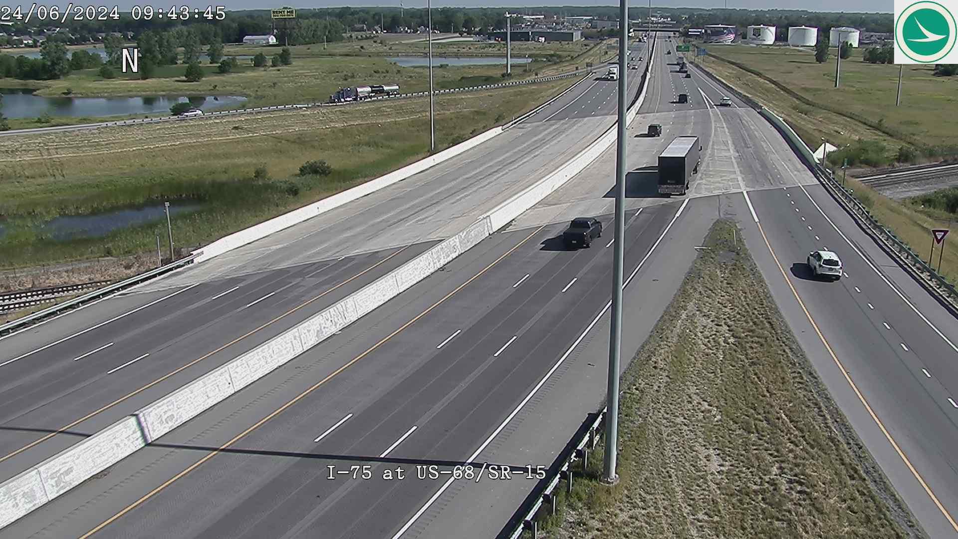 Findlay: I-75 at US-68 - SR-15 Traffic Camera