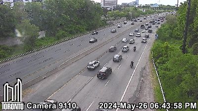Traffic Cam Don Valley Parkway near St Dennis Dr Player