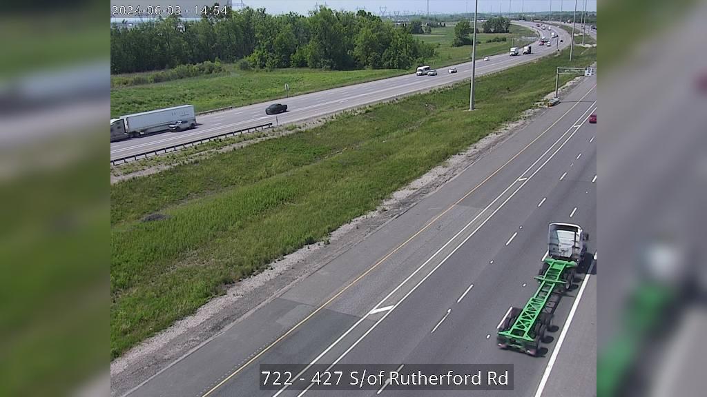 Etobicoke: Highway 427 South of Rutherford Road Traffic Camera