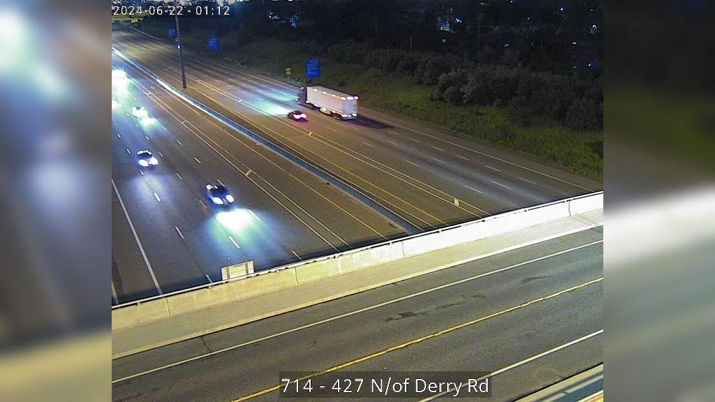 West Humber-Clairville: Highway 427 North of Derry Road Traffic Camera