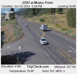 Traffic Cam US 97 at Modoc Point Player